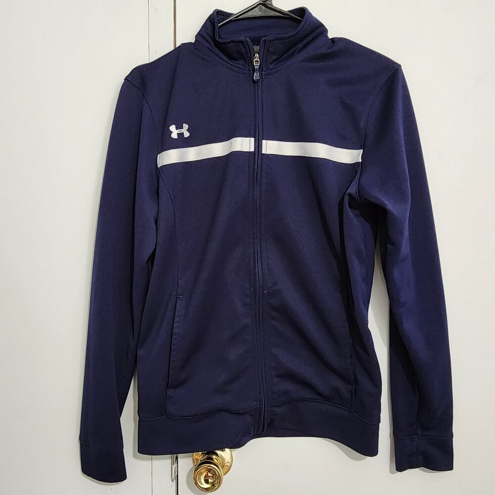 Under Armour Loose All Season Gear Dark Blue Zip-up Jacket Athletic Size XS